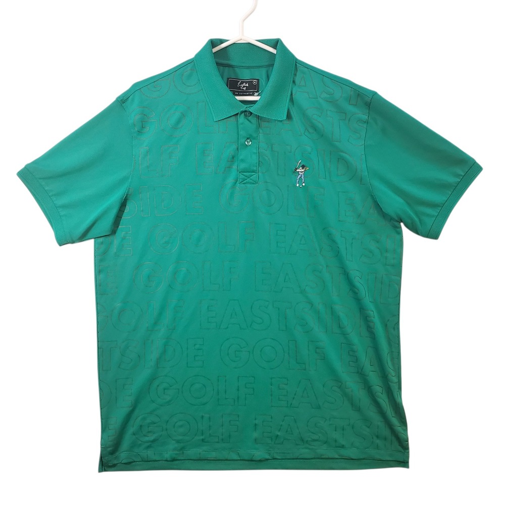 Eastside Golf Polo Mens Shuffle Print Jordan Swingman Athletic Performance Green